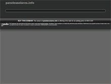 Tablet Screenshot of panelessolares.info